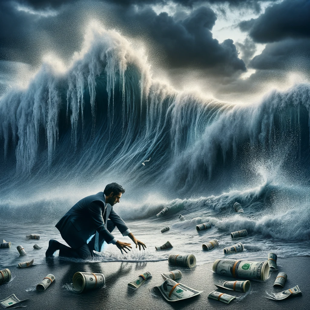 波涛汹涌中捡钱